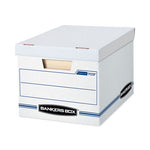 STOR/FILE Storage Box, Letter/Legal Files, 12.5" x 16.25" x 10.5", White, 6/Pack