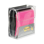 Wrap Dispenser, For 3 x 3 Pads, Black/Clear, Includes 45-Sheet Color Varies Pop-up Super Sticky Pad