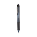 EnerGel-X Gel Pen, Retractable, Medium 0.7 mm, Black Ink, Smoke/Black Barrel, 24/Pack