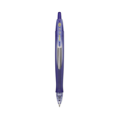 G6 Gel Pen, Retractable, Fine 0.7 mm, Blue Ink, Blue Barrel