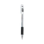 EasyTouch Ballpoint Pen, Stick, Medium 1 mm, Black Ink, Clear/Black Barrel, Dozen