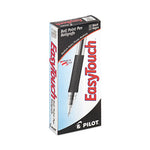 EasyTouch Ballpoint Pen, Stick, Medium 1 mm, Black Ink, Clear/Black Barrel, Dozen