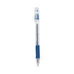 EasyTouch Ballpoint Pen, Stick, Medium 1 mm, Blue Ink, Clear/Blue Barrel, Dozen