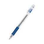 EasyTouch Ballpoint Pen, Stick, Medium 1 mm, Blue Ink, Clear/Blue Barrel, Dozen