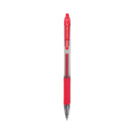 Sarasa Dry Gel X20 Gel Pen, Retractable, Medium 0.7 mm, Red Ink, Clear/Red Barrel, 12/Pack