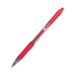 Sarasa Dry Gel X20 Gel Pen, Retractable, Medium 0.7 mm, Red Ink, Clear/Red Barrel, 12/Pack