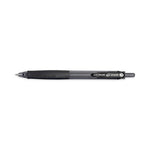 G-Knock BeGreen Gel Pen, Retractable, Fine 0.7 mm, Black Ink, Smoke/Black Barrel, Dozen