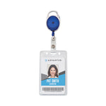 Carabiner-Style Retractable ID Card Reel, 30" Extension, Assorted Colors, 20/Pack