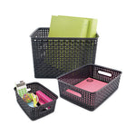 Weave Bins, 13.63 x 10.75 x 9, Black, 3/Pack