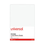 Loose White Memo Sheets, 4 x 6, Unruled, Plain White, 500/Pack