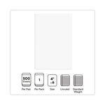 Loose White Memo Sheets, 4 x 6, Unruled, Plain White, 500/Pack