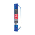 Zippered Binder with Expanding File, 2" Expansion, 7 Sections, Zipper Closure, 1/6-Cut Tabs, Letter Size, Bright Blue