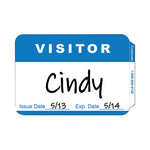 Self-Adhesive Name Badges, Hello My Name Is, Blue, 3.5 x 2.25, 100/BX
