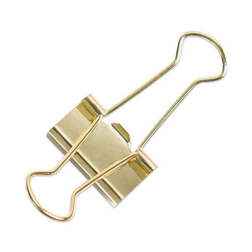 Binder Clips, Small, Gold, 72/Pack