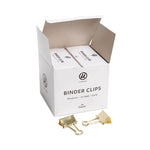 Binder Clips, Medium, Gold, 72/Pack