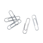 Paper Clips, Medium, Vinyl-Coated, Silver, 200 Clips/Box, 5 Boxes/Pack