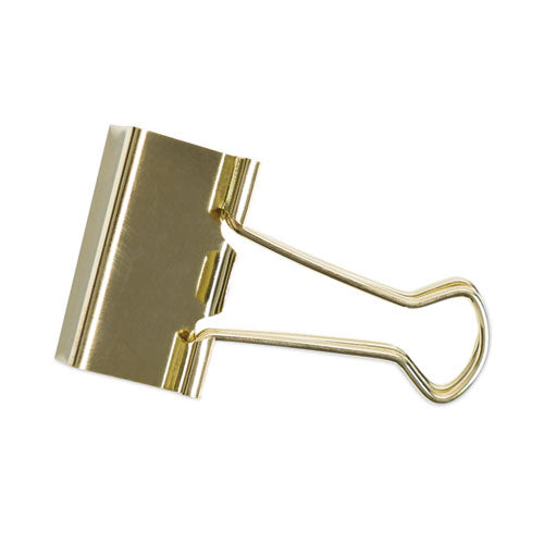 Binder Clips, Medium, Gold, 72/Pack