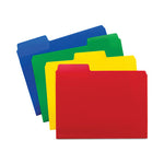 SuperTab Top Tab File Folders, 1/3-Cut Tabs: Assorted, Letter Size, 0.75" Expansion, Polypropylene, 12/Pack