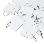 Replacement Slotted Key Cabinet Tags, 1.63 x 1.5, White, 20/Pack