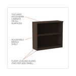 Alera Valencia Series Bookcase, Two-Shelf, 31.75w x 14d x 29.5h, Espresso