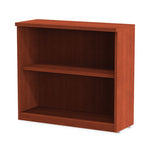 Alera Valencia Series Bookcase, Two-Shelf, 31.75w x 14d x 29.5h, Med Cherry