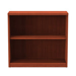 Alera Valencia Series Bookcase, Two-Shelf, 31.75w x 14d x 29.5h, Med Cherry