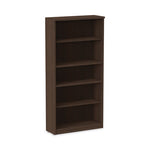 Alera Valencia Series Bookcase, Five-Shelf, 31.75w x 14d x 64.75h, Espresso