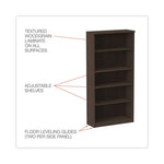 Alera Valencia Series Bookcase, Five-Shelf, 31.75w x 14d x 64.75h, Espresso