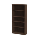 Alera Valencia Series Bookcase, Five-Shelf, 31.75w x 14d x 64.75h, Espresso