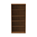 Alera Valencia Series Bookcase, Five-Shelf, 31.75w x 14d x 64.75h, Modern Walnut