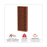 Alera Valencia Series Bookcase, Six-Shelf, 31.75w x 14d x 80.25h, Medium Cherry