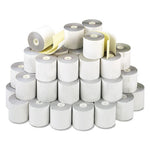 Impact Printing Carbonless Paper Rolls, 2.25" x 70 ft, White/Canary, 50/Carton