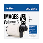 DK2246 Lel Tape, 4.07" x 100 ft, Black on White