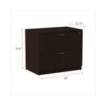 Alera Valencia Series Lateral File, 2 Legal/Letter-Size File Drawers, Espresso, 34" x 22.75" x 29.5"