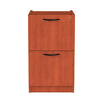 Alera Valencia Series Full Pedestal File, Left/Right, 2 Legal/Letter-Size File Drawers, Medium Cherry, 15.63" x 20.5" x 28.5"