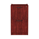 Alera Valencia Series Full Pedestal File, Left or Right, 2 Legal/Letter-Size File Drawers, Mahogany, 15.63" x 20.5" x 28.5"