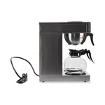 Three-Burner Low Profile Institutional Coffee Maker, 36-Cup, Stainless Steel