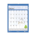Recycled Seasonal Wall Calendar, Illustrated Seasons Artwork, 12 x 16.5, 12-Month (Jan to Dec): 2024