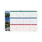 Earthscapes Recycled Reversible/Erasable Yearly Wall Calendar, Nature Photos, 18 x 24, White Sheets, 12-Month (Jan-Dec): 2024