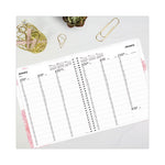 Essential Collection Daisy Weekly Appointment Book, Columnar Format, 11 x 8.5, Navy/Gray/Pink Cover, 12-Month (Jan-Dec): 2024