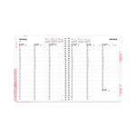 Essential Collection Daisy Weekly Appointment Book, Columnar Format, 11 x 8.5, Navy/Gray/Pink Cover, 12-Month (Jan-Dec): 2024