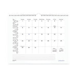 Modern Core Wall Calendar, Modern Artwork, 15 x 12, White/Black Sheets, 12-Month (Jan to Dec): 2024