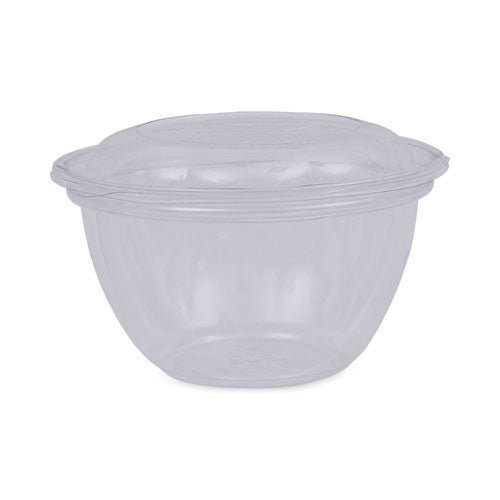 Renewable and Compostable Containers, 18 oz, 5.5" Diameter x 2.3"h, Clear, Plastic, 150/Carton