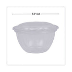 Renewable and Compostable Containers, 18 oz, 5.5" Diameter x 2.3"h, Clear, Plastic, 150/Carton