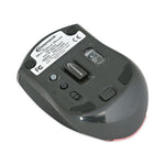 Mini Wireless Optical Mouse, 2.4 GHz Frequency/30 ft Wireless Range, Left/Right Hand Use, Red/Black