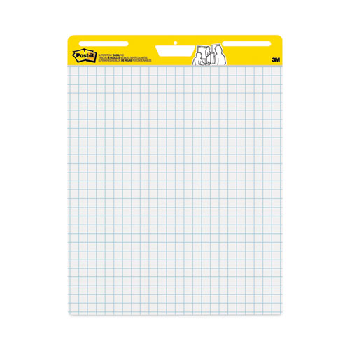 Vertical-Orientation Self-Stick Easel Pad Value Pack, Quadrille Rule (1 sq/in), 25 x 30, White, 30 Sheets, 4/Carton