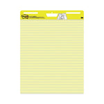 Vertical-Orientation Self-Stick Easel Pads, Presentation Format (1.5" Rule), 25 x 30, Yellow, 30 Sheets, 2/Carton