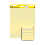 Vertical-Orientation Self-Stick Easel Pads, Presentation Format (1.5" Rule), 25 x 30, Yellow, 30 Sheets, 2/Carton