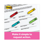 Arrow Message 0.5" Page Flags w/Dispensers, "Sign Here", Asst Primary, 30 Flags Dispenser, 4 Dispensers/Pack