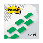 Marking Page Flags in Dispensers, Green, 50 Flags/Dispenser, 12 Dispensers/Pack